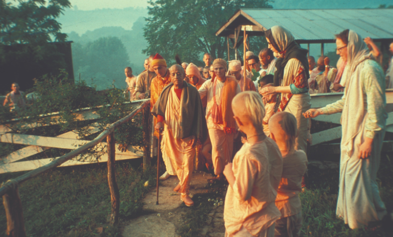 Srila Prabhupada visits New Vrindaban in 1972 (photo courtesy of New Vrindaban)