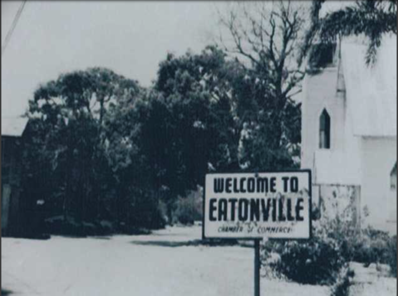Welcome to Eatonville Sign via Town of Eatonville