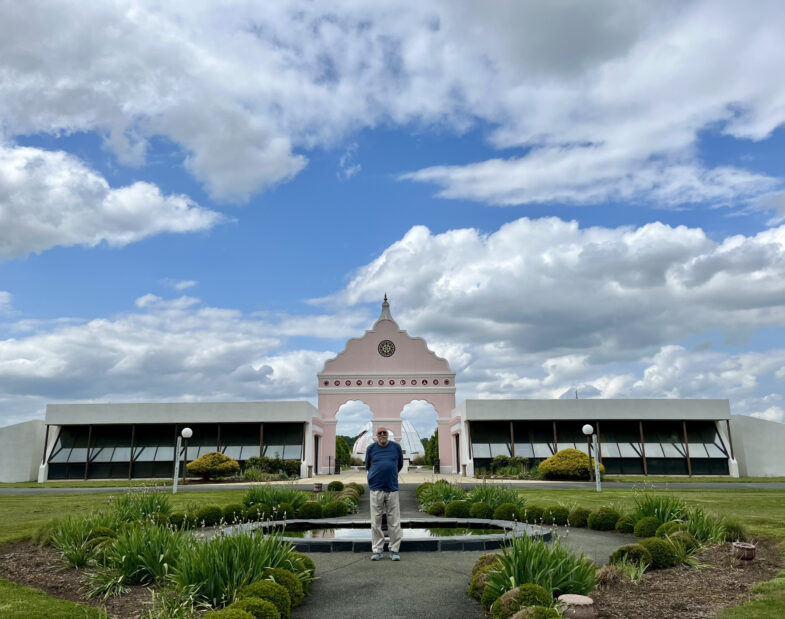 Joseph Jeeva Abbate, a member of the Yogaville community on the grounds of the ashram.